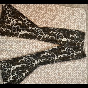 Extreme flare leopard pants never worn